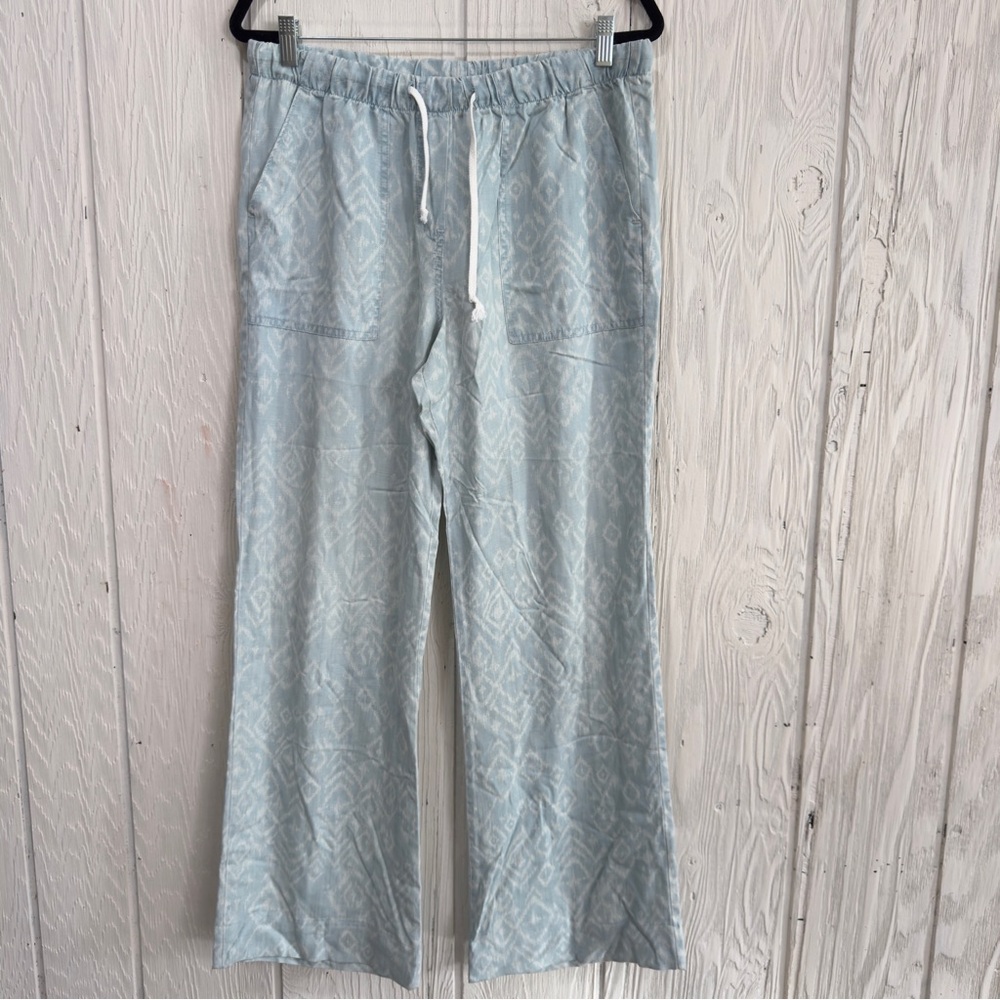 Bella Dahl Pale Blue Elastic Waist Drawstring Pants